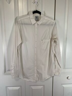 Talula White Long-Sleeve Boyfriend Fit Button-Up Shirt